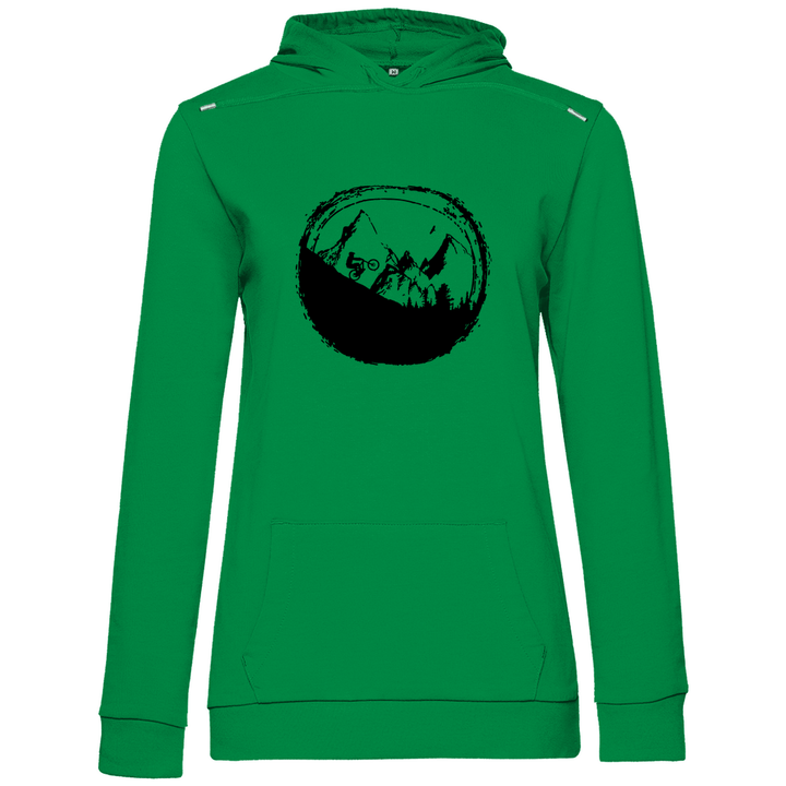 Biken in den Bergen - Damen Hoodie - Textilzauber