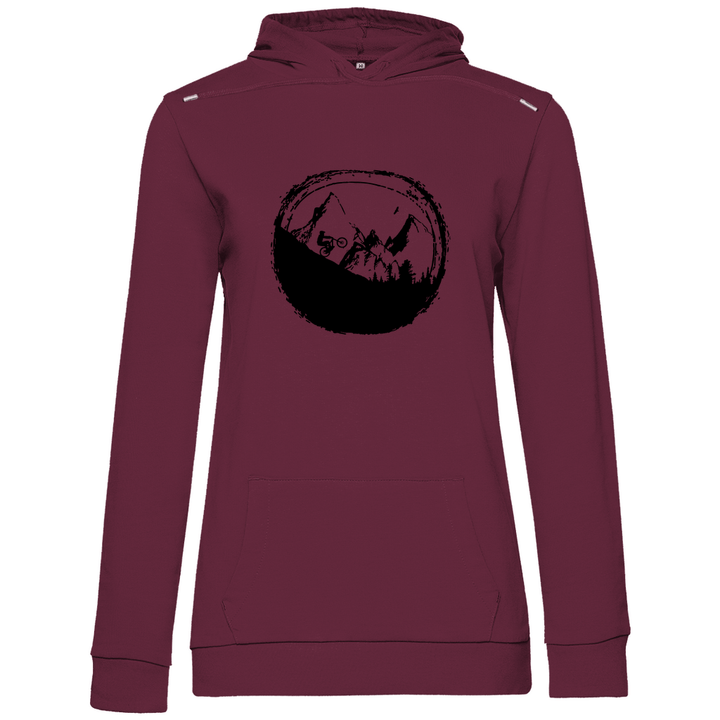 Biken in den Bergen - Damen Hoodie - Textilzauber