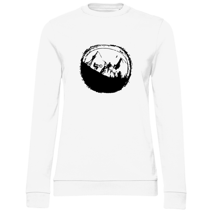 Biken in den Bergen - Damen Sweatshirt - Textilzauber
