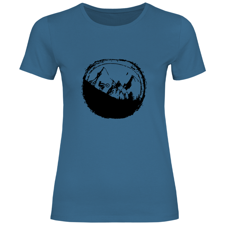 Biken in den Bergen - Damen T - Shirt - Textilzauber
