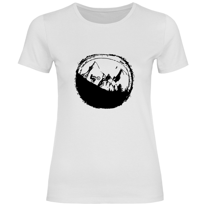 Biken in den Bergen - Damen T - Shirt - Textilzauber