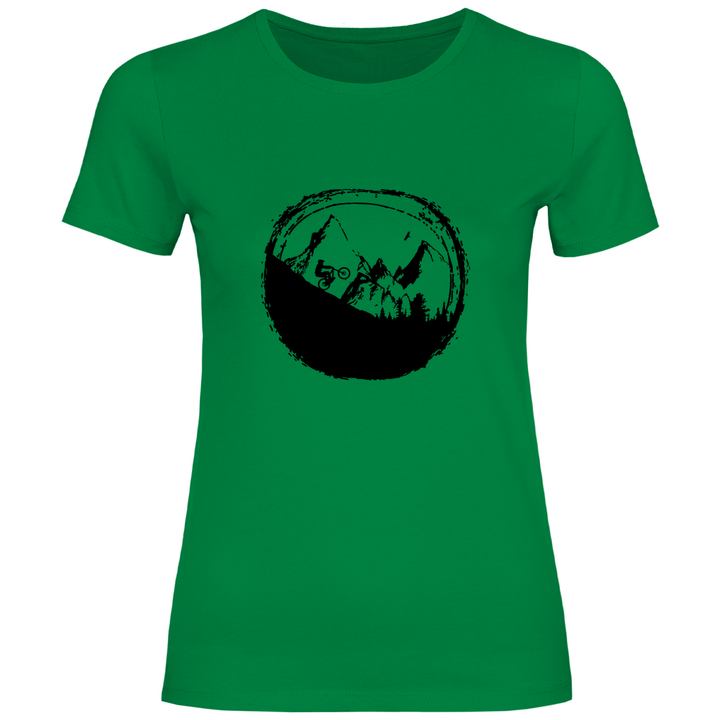 Biken in den Bergen - Damen T - Shirt - Textilzauber