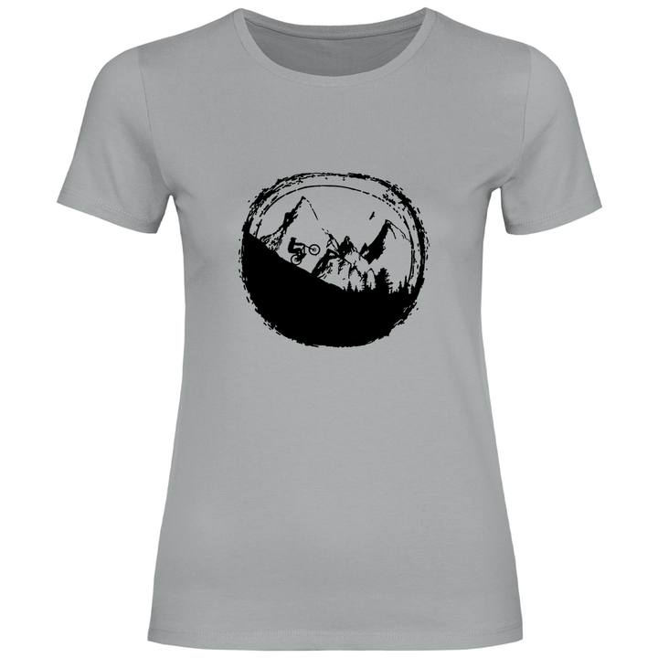 Biken in den Bergen - Damen T - Shirt - Textilzauber