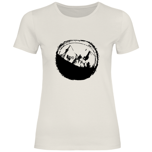 Biken in den Bergen - Damen T - Shirt - Textilzauber