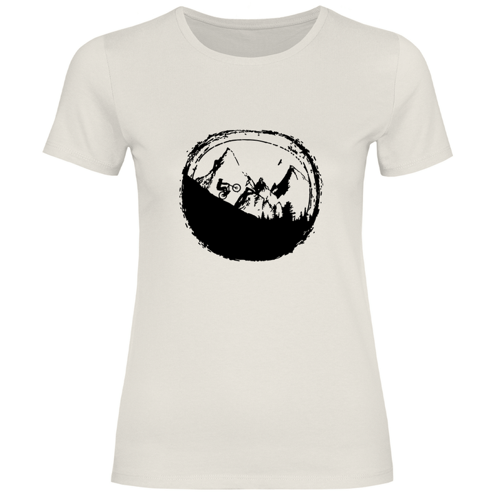 Biken in den Bergen - Damen T - Shirt - Textilzauber