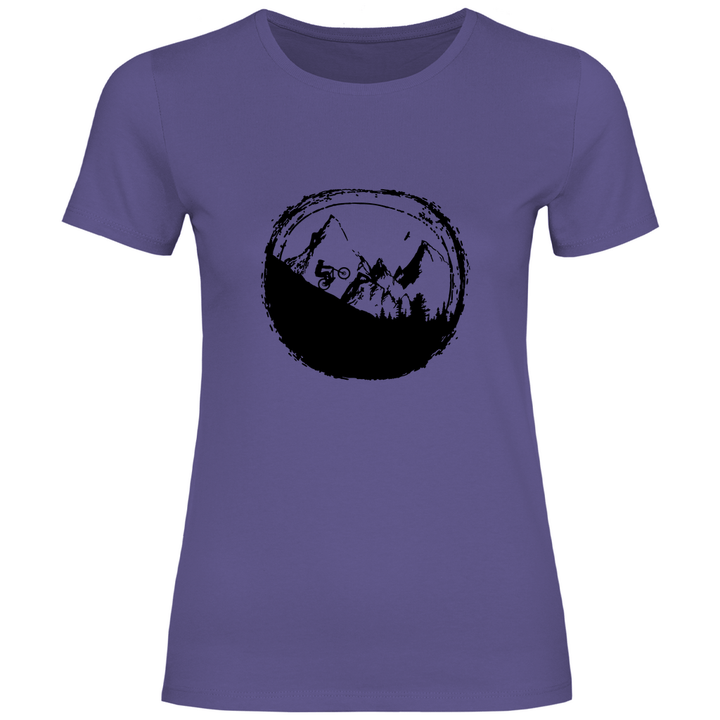 Biken in den Bergen - Damen T - Shirt - Textilzauber