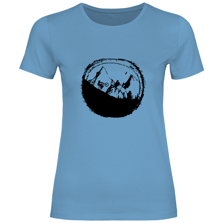 Biken in den Bergen - Damen T - Shirt - Textilzauber