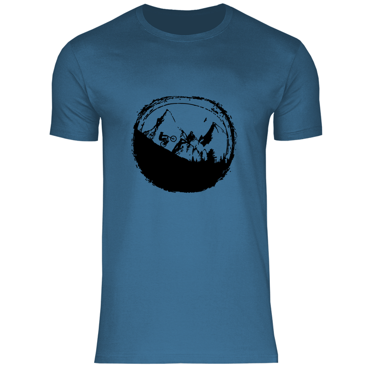 Biken in den Bergen - Herren T - Shirt - Textilzauber
