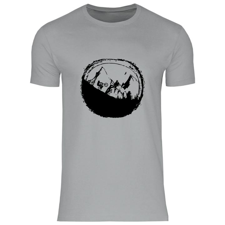 Biken in den Bergen - Herren T - Shirt - Textilzauber