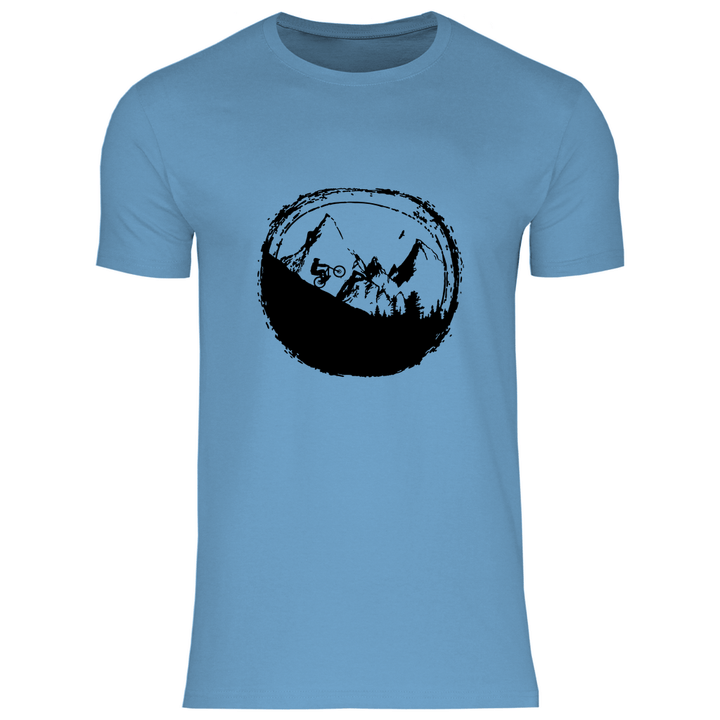 Biken in den Bergen - Herren T - Shirt - Textilzauber