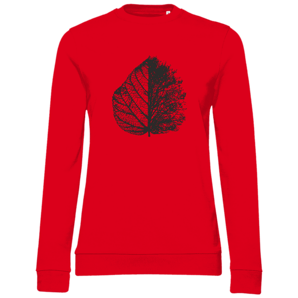 Blattskelett - Damen Sweatshirt - Textilzauber