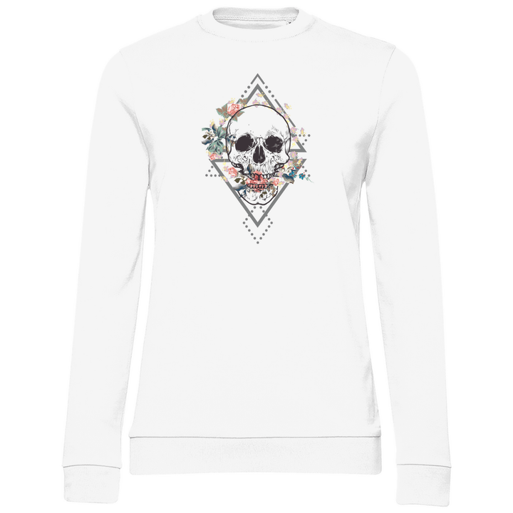 Blühender Schädel - Damen Sweatshirt - Textilzauber