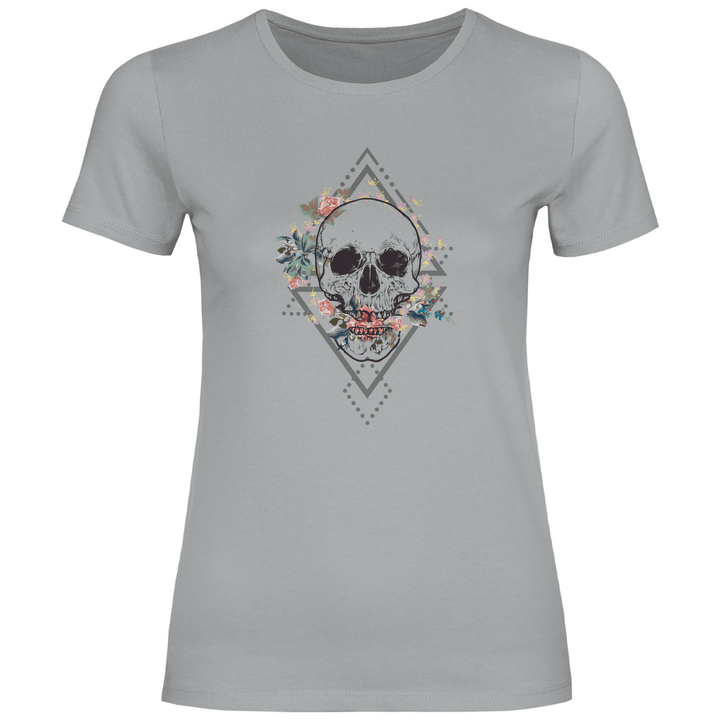 Blühender Schädel - Damen T - Shirt - Textilzauber