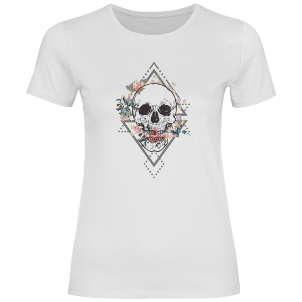 Blühender Schädel - Damen T - Shirt - Textilzauber