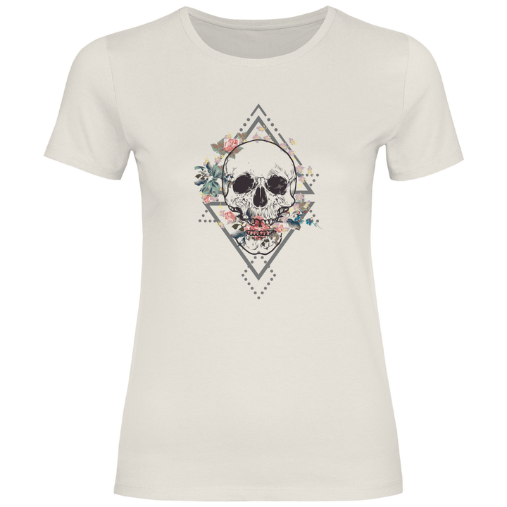 Blühender Schädel - Damen T - Shirt - Textilzauber