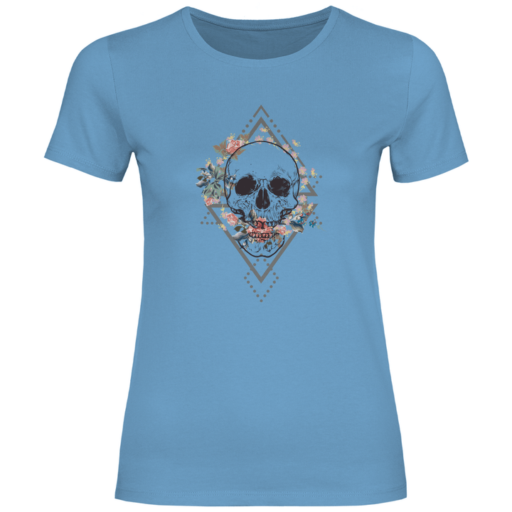 Blühender Schädel - Damen T - Shirt - Textilzauber