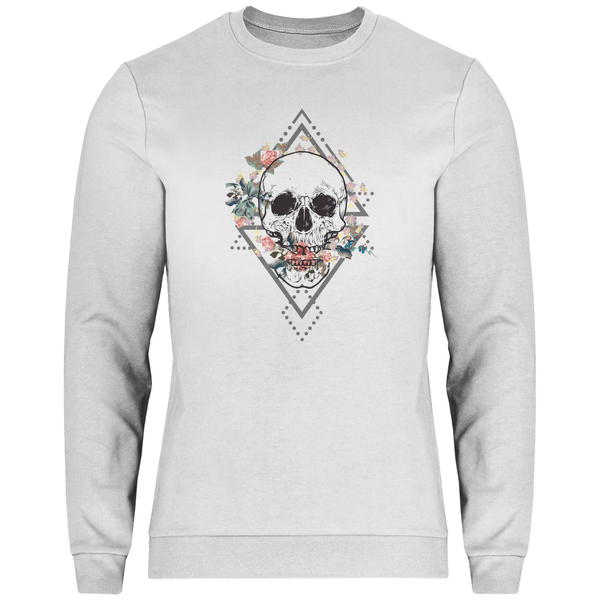 Blühender Schädel - Herren Sweatshirt - Textilzauber
