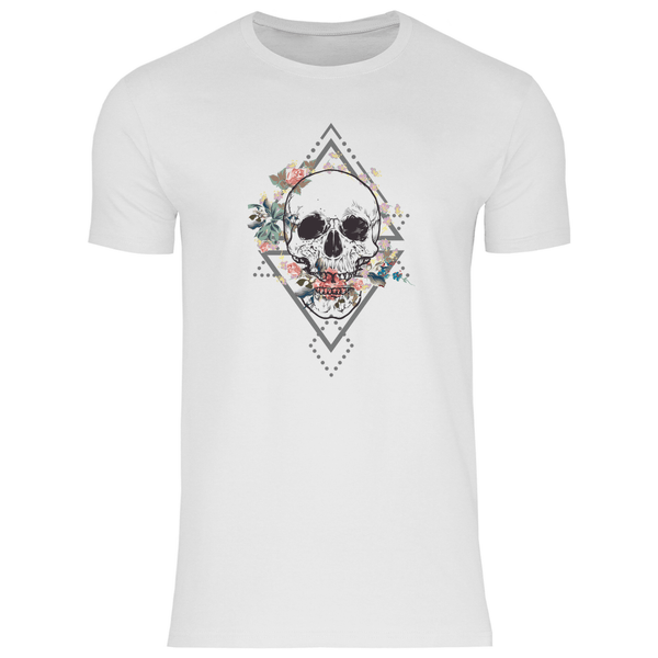 Blühender Schädel - Herren T - Shirt - Textilzauber