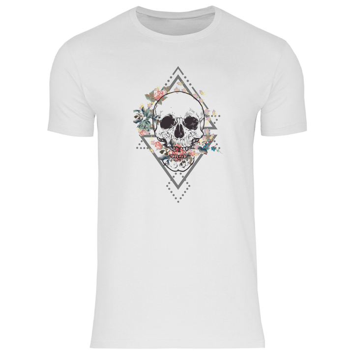 Blühender Schädel - Herren T - Shirt - Textilzauber