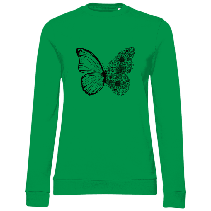 Blumenfalter - Damen Sweatshirt - Textilzauber