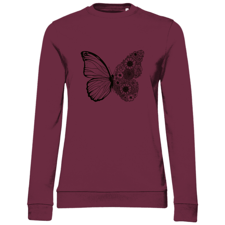 Blumenfalter - Damen Sweatshirt - Textilzauber