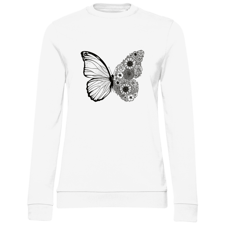Blumenfalter - Damen Sweatshirt - Textilzauber