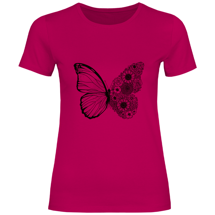 Blumenfalter - Damen T - Shirt - Textilzauber