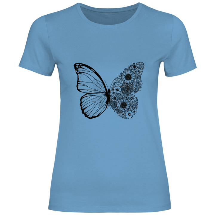 Blumenfalter - Damen T - Shirt - Textilzauber