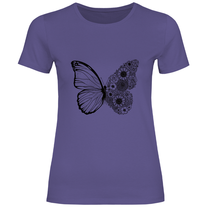 Blumenfalter - Damen T - Shirt - Textilzauber