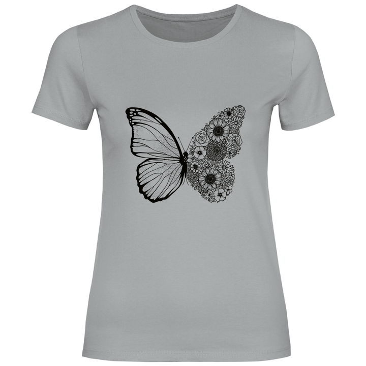 Blumenfalter - Damen T - Shirt - Textilzauber