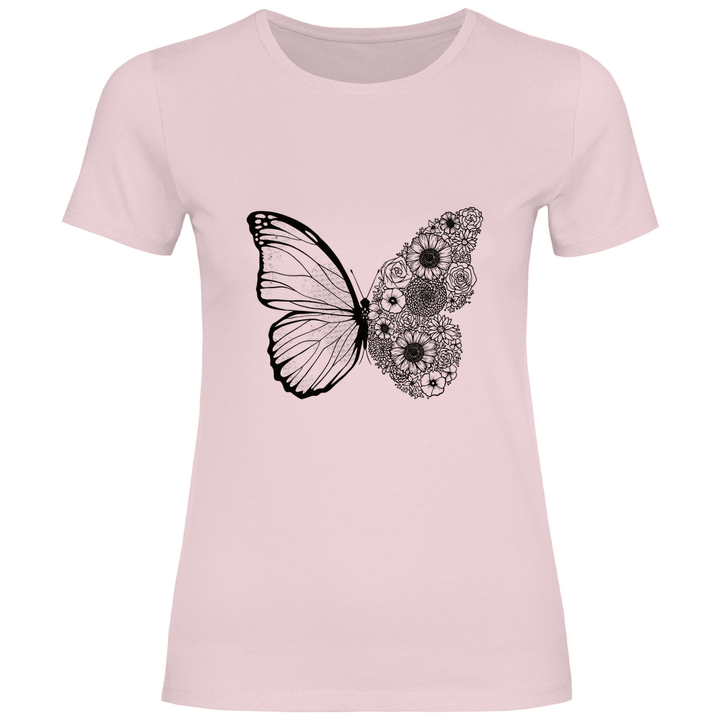 Blumenfalter - Damen T - Shirt - Textilzauber