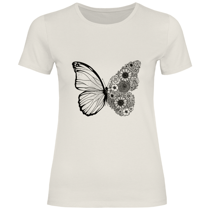 Blumenfalter - Damen T - Shirt - Textilzauber