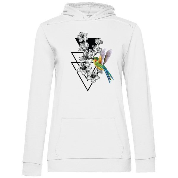 Blumenkolibri - Damen Hoodie - Textilzauber