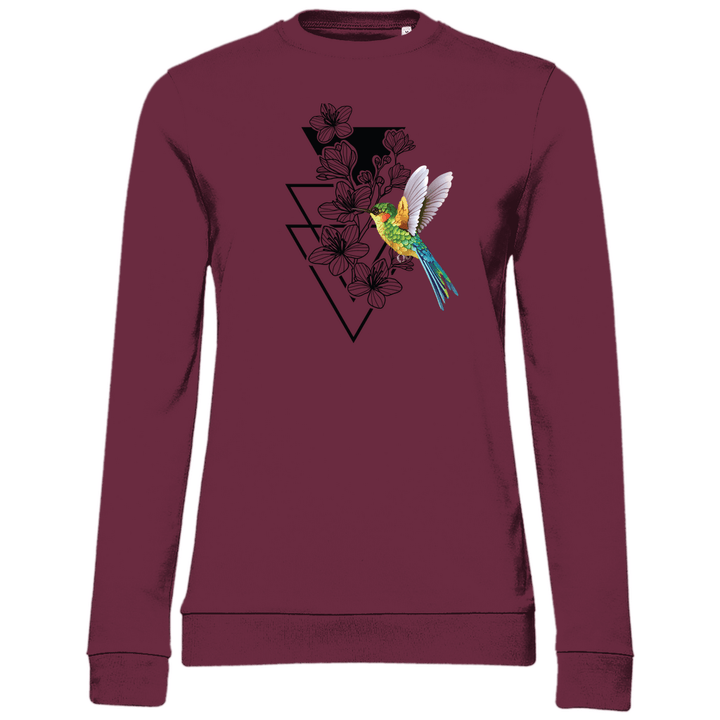 Blumenkolibri - Damen Sweatshirt - Textilzauber