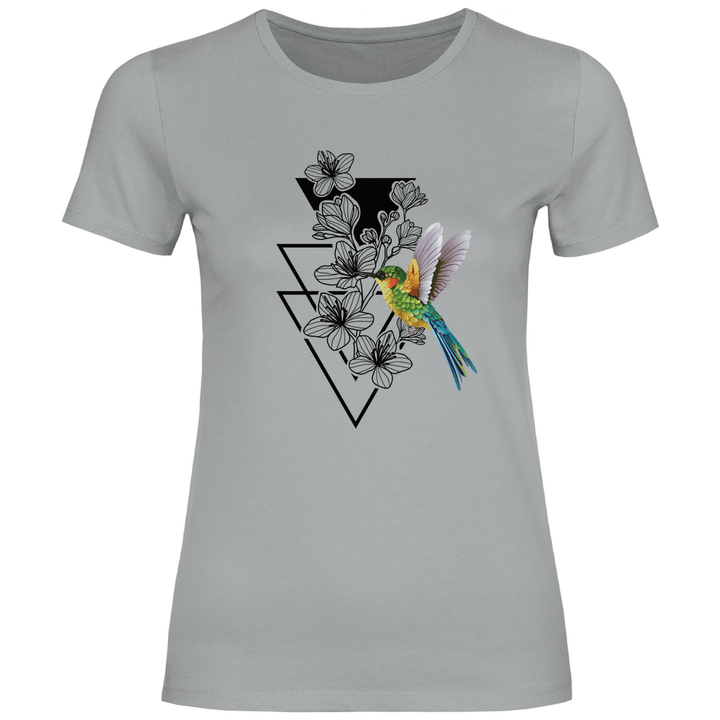 Blumenkolibri - Damen T - Shirt - Textilzauber