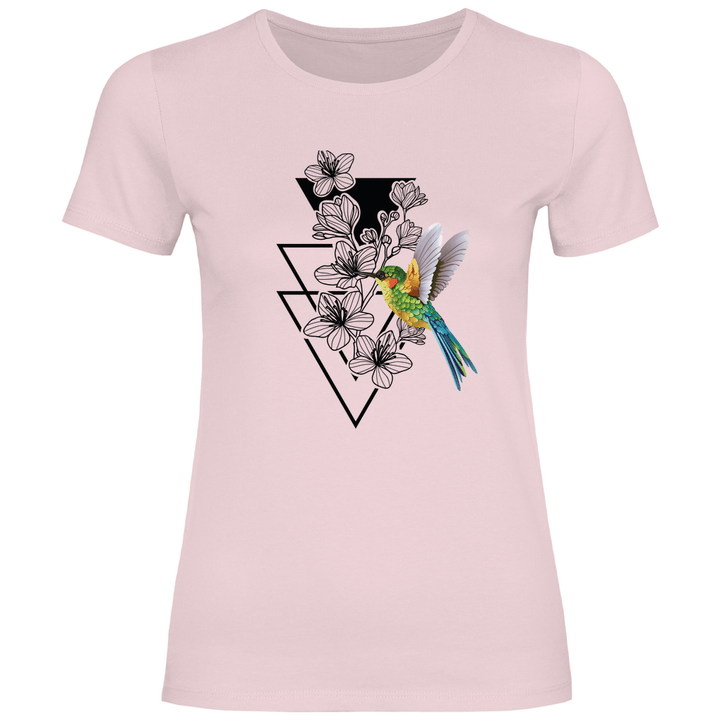 Blumenkolibri - Damen T - Shirt - Textilzauber