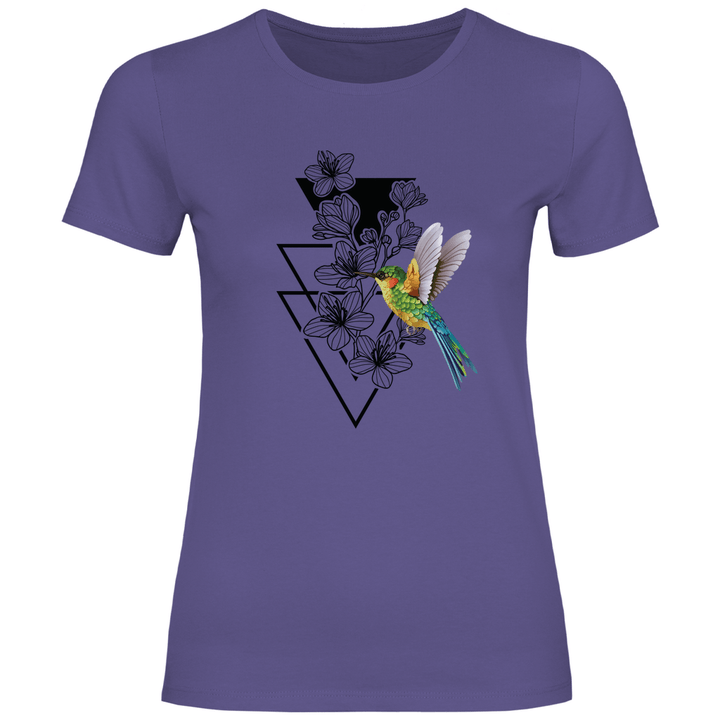 Blumenkolibri - Damen T - Shirt - Textilzauber
