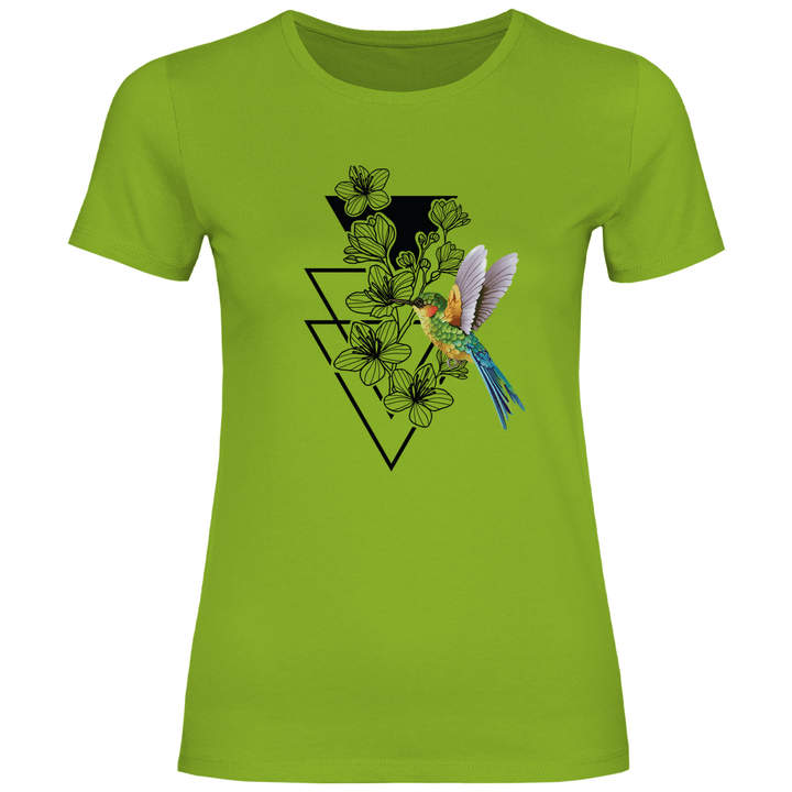 Blumenkolibri - Damen T - Shirt - Textilzauber