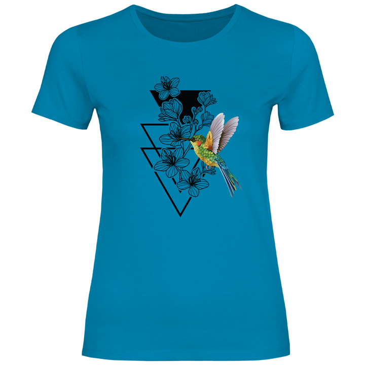 Blumenkolibri - Damen T - Shirt - Textilzauber