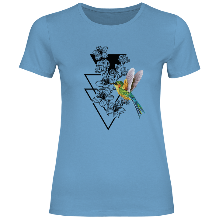 Blumenkolibri - Damen T - Shirt - Textilzauber