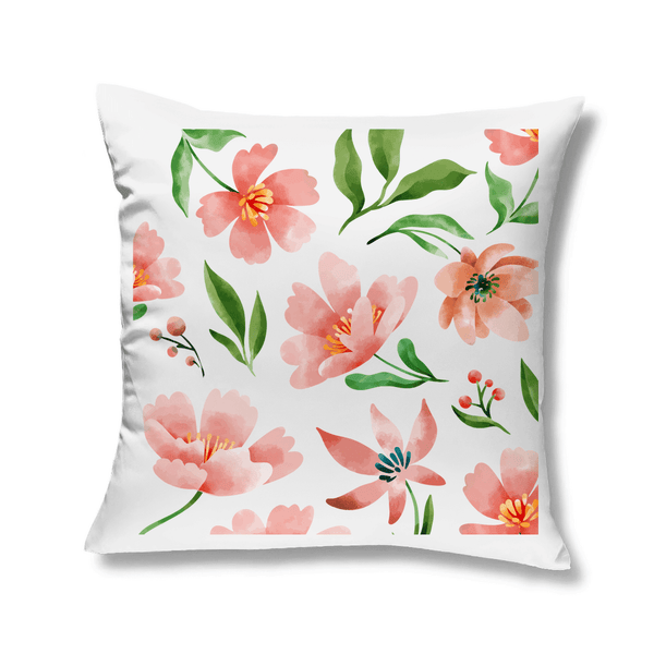 Blumige Aquarellträume - Dekokissen - Textilzauber