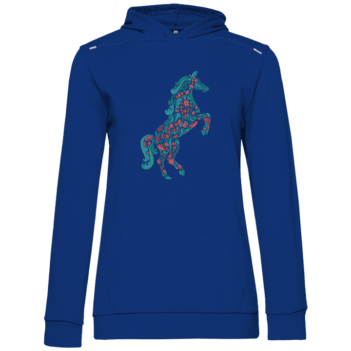 Blumiges Pferd - Damen Hoodie - Textilzauber