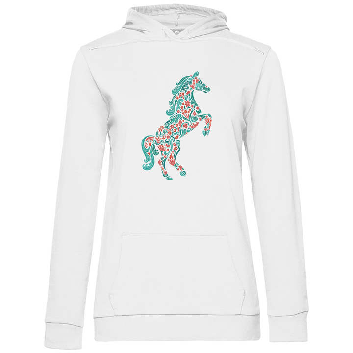 Blumiges Pferd - Damen Hoodie - Textilzauber