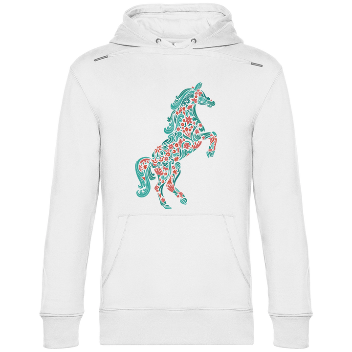 Blumiges Pferd - Herren Hoodie - Textilzauber