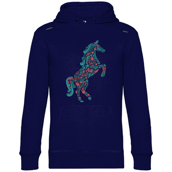 Blumiges Pferd - Herren Hoodie - Textilzauber