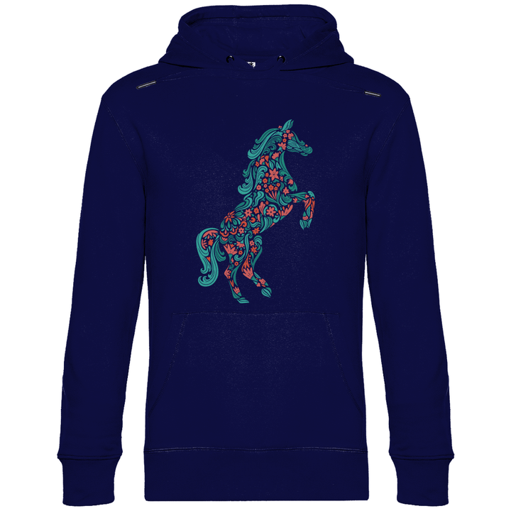 Blumiges Pferd - Herren Hoodie - Textilzauber