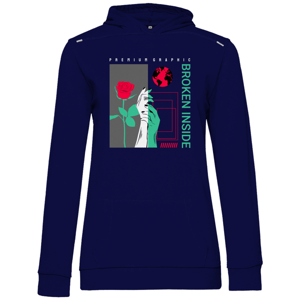 Broken Inside - Damen Hoodie - Textilzauber