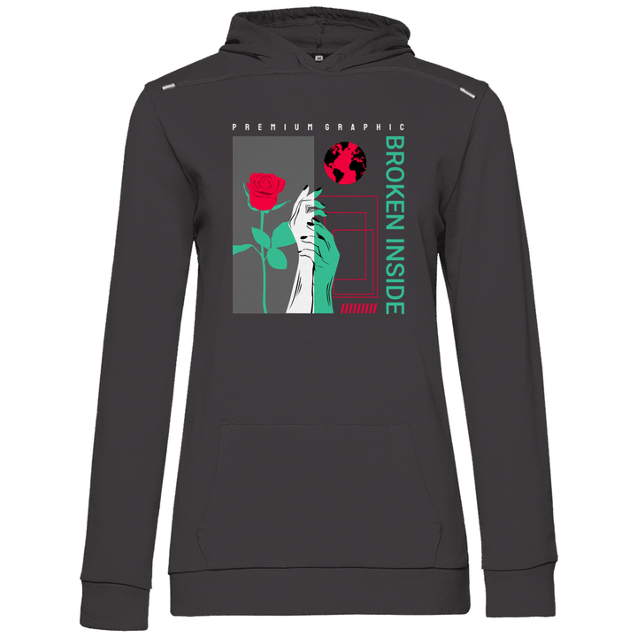 Broken Inside - Damen Hoodie - Textilzauber