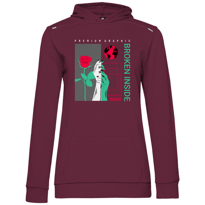Broken Inside - Damen Hoodie - Textilzauber