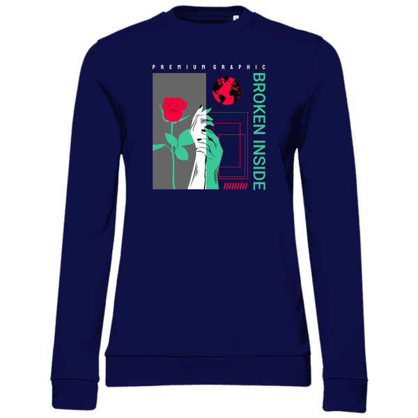 Broken Inside - Damen Sweatshirt - Textilzauber